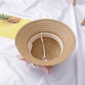 Miniatyrbild 2 av 5: ##/Flickors stråhattar och liten väska set med rosettdekoration Barn sommar solhatt för strandresor vandring##/