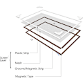 Miniatyrbillede 3 af 5: Justerbar DIY Magnetisk Fluenet Vindue Max 80x 150 cm med Ful