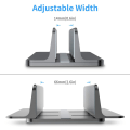 Miniatyrbillede 1 af 5: Grå - Vertikal Laptop Stativ, Justerbar Aluminium Stativ til MacB