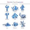 Miniatyrbild 3 av 5: 1 Förpackning (Blå) Magic Snake med 60 Block, Magic Snake Cube Twist