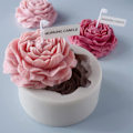 Miniatyrbilde 4 av 5: ##/3D Peon Blomster Silikon Lysform, Matkvalitets Lysform, Sui##/