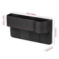 Miniatyrbillede 3 af 3: Universal Multifunktionel Opbevarings Organizer Bilsæde Sprækkeboks Opbevaring Interiørtilbehør (Sort Co-Driver)