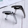 Miniatyrbillede 1 af 5: Guitar Capo i Zink Legering (Sort), Metal Capo, Ukulele Klips, Thumbn