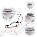 Miniatyrbillede 1 af 5: 1 Styk (Klar Hjerte) 8-Tast Kalimba, Limba, Børneinstrument