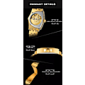 Miniatyrbillede 6 af 6: ##/Mekanisk ur Trekantet armbåndsur fuldt udhulet design##/