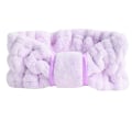 Miniatyrbillede 4 af 5: （Rød/Lilla）2-pak Mikrofiber Hudpleje Spa Pandebånd Ansigt