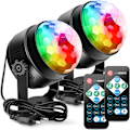 Miniatyrbilde 2 av 5: Discokule 2-pakning, Discokule Stemmestyrt Lys Party 360° Rot