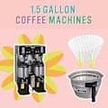 Miniatyrbilde 4 av 4: 100 stk. Ekstra store kaffefiltre (33 cm x 12,7 cm) Premium, store, høye filtre for 5,7 til 11,4 liter