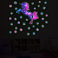 Miniatyrbillede 3 af 5: Lysende Enhjørning Vægstickers Vægstickers Mural Dekaler til Seng