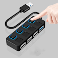 Miniatyrbillede 1 af 3: 1 stk USB 3.0, 4 Ports USB Data Hub, 16cm Kabel, Højhastighed ??USB