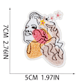 Miniatyrbild 3 av 5: ##/16 styck sommar-broderade strykmärken, kan användas för##/