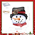 Miniatyrbild 2 av 5: ##/Snögubbe Träjulgransskylt - Stor, Fönster, Framdörr, Festlig##/