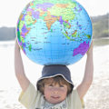 Miniatyrbillede 3 af 5: 16 Tommer Oppustelig Globus Oppustelig Jordklode Strandbold Globus