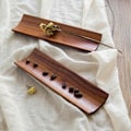 Miniatyrbilde 5 av 5: Oblong serveringsbrett i tre for dumplings, sushi, salat og brød til hjemmekjøkkenet Bevel Edge