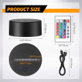 Miniatyrbillede 1 af 5: 6 stk. 3D Nat LED Lys Lampe Base 16 Farver LED Lys Display