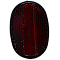 Miniatyrbilde 2 av 5: 1 stk. Sykkel Bakskjerm Reflektor Mudguard Oval Advarsel Rød svart
