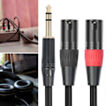 Miniatyrbilde 3 av 5: 6,35 mm TRS hann til XLR hann lyd stereo mikrofonkabel tokanals anti-interferens bærbar balansert høyttaler mikrofonkabel adapter 1M
