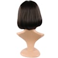 Miniatyrbilde 3 av 5: ##/Lys Brun 1 Del Kort Bob Rett Syntetisk Flat Bangs Varmebestandig Vanlig Parykk##/