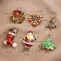 Miniatyrbillede 2 af 5: ##/6 stykker juleelement broche, Rhinestone corsage, Kostume ac##/
