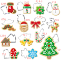 Miniatyrbilde 1 av 4: ##/14 stk Julekakeformer, 3D Plastkjeksformer, Barn ##/