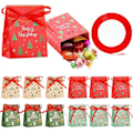 Miniatyrbild 1 av 6: ##/Presentask 24 stycken, julklappsförpackning godisask##/