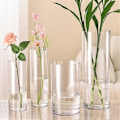 Miniatyrbilde 3 av 5: Klar Sylinder Blomstervase Bryllupsfest Spisebord Midtstykke Hydroponisk Blomsterholder Transparent Plantebeholder Dekorasjon 40cm