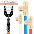 Miniatyrbillede 3 af 5: Push-Fit Afmonteringstang til Nem Fjernelse af Push-To-Connect Fittings (1/2in, 3/4in, 1in), Multi-Størrelses Afmonteringsværktøj