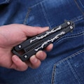 Miniatyrbillede 3 af 5: Robust sommerfuglelegekam med dragemønster, der ikke er let at knække, læringssimuleringsværktøjer, holdbar sommerfugletræningskniv til øvelse A