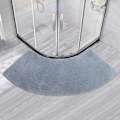 Miniatyrbilde 1 av 5: ##/Badematte, liten kvartsirkel rund dusjmatte, mikrofiber##/