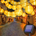 Pikkukuva 2 / 5: Aurinkopaneelit ulkokäyttöön 20ft 30 LED-lyhtyä 8 tilaa Vedenkestävä