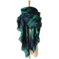 Miniatyrbillede 4 af 5: Grøn Dame Scarf Stor Ternet Akryl Uld Lang Varmt Scarf Vogu