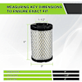 Miniatyrbillede 3 af 5: (Pakke med 2) D130 D140 D110 D105 Luftfilter til John Deere MIU14395 E130 E100 E120 Z225 D100 Z235 Z255 L105 X124 L107 Husqvarna YTH22V46 YTH24V48 YTA22