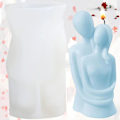 Miniatyrbillede 1 af 5: ##/Lysform Par - Par i Kærlig Omfavnelse Familie Lys Silikonform, Par Lys##/