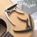 Miniatyrbilde 4 av 5: Gitar-Capo i sinklegering (svart), Metall-Capo, Ukulele-Klips, Thumbn