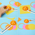 Miniatyrbilde 4 av 5: ##/Sirkel Papirkutter (Oransje) Papirsirkel Kutte Maskin Rotasjon##/