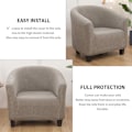 Miniatyrbilde 3 av 6: ##/Brun stoltrekk for lenestoler, elastisk##/