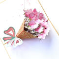 Miniatyrbilde 4 av 5: Blomster Pop Up-kort, 3D Bursdags Pop Up-kort, 3D Valentinsdag