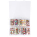 Miniatyrbillede 1 af 3: 10 Ruller Jule-Negle Dekorative Stickers Chic Negle Stickers Til Jul