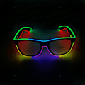 Miniatyrbild 5 av 5: ##/El Wire Rave Shutter LED-glasögon med blinkande LED-lampor för fester, EDM, Halloween##/