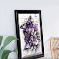 Miniatyrbillede 3 af 5: ##/30*40cm, 5D diamantmaleri kit, lilla sommerfugl##/