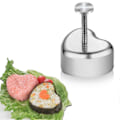 Miniatyrbilde 2 av 5: Hjerteformet risbolleform med håndtak, polert overflate, rustfritt stål, non-stick sushi maker, risbolleform Rectangle