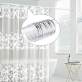 Miniatyrbilde 4 av 5: 12 stk Plast Dusjgardinringer, Runde O-ringer Henger for