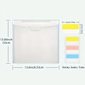 Miniatyrbillede 5 af 5: Kuvert Mappe Scrapbog Papir Organizer med Klæbende Indeksfaner Vandtæt Klar Dokument Organizer Opbevaringstaske 24PCS