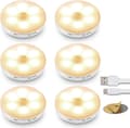 6 LED-lampun sarja liiketunnistimilla, ladattavat LED-valot