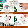 Pikkukuva 4 / 5: Liesi-espressokeitin, 3 espressokuppia Moka-kattila - 5oz Manuaalinen Cu