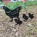 Miniatyrbilde 3 av 5: Metallisk Hagedekor Utendørs, Kylling Hagekunst Metallstatuer