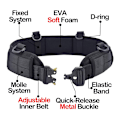 Miniatyrbilde 4 av 6: ##/Taktisk Kampbelte Sett Slank Airsoft Belte Metallspenne Skyting Jakt##/