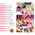 Miniatyrbild 3 av 6: ##/(Rosa) Nagelsmyckesdesign Tillbehör Nagelsmyckesborste Set##/