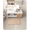 Miniatyrbillede 3 af 5: Skridsikker Bademåtte 40x60cm Beige, Absorberende og Vaskbar Badeværelse