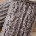 Miniatyrbilde 5 av 5: ##/Vintergulvsokker for kvinner - Grå tykke flanell arktiske sokker midten##/